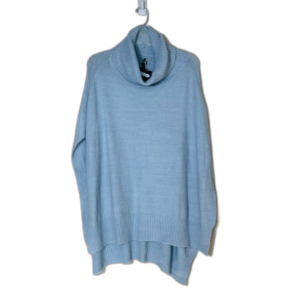 NWT Echo Design Arctic Blue Poncho Sweater One Size Retail $89.95